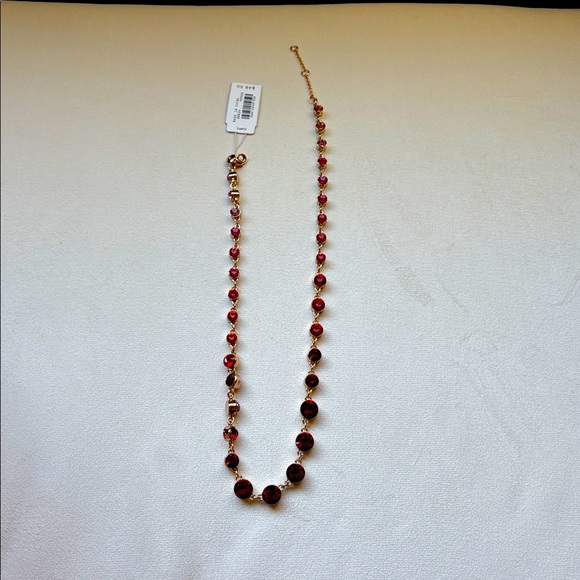 J. Crew Statement Necklace, red/rose ombre - Picture 1 of 7
